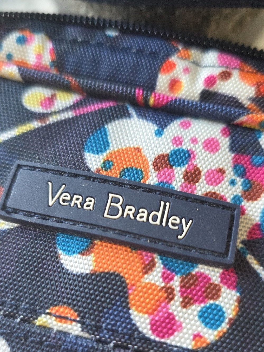 Vera Bradley Navy Floral Zip Cooler - Picture 9 of 16